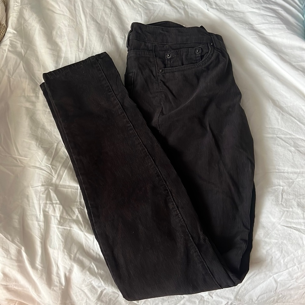 Dark brown H&M corduroy skinny jeans